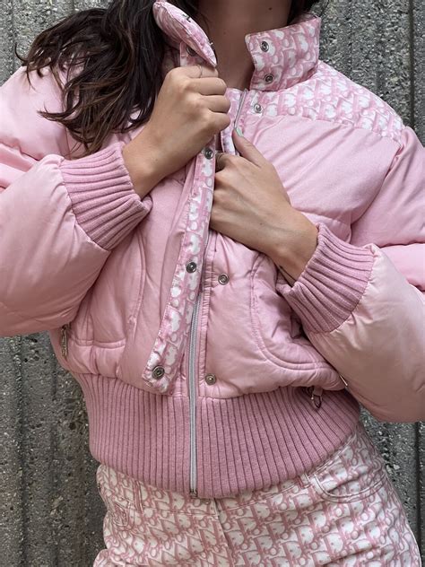 dior puffer pink|genuine Dior puffer coat.